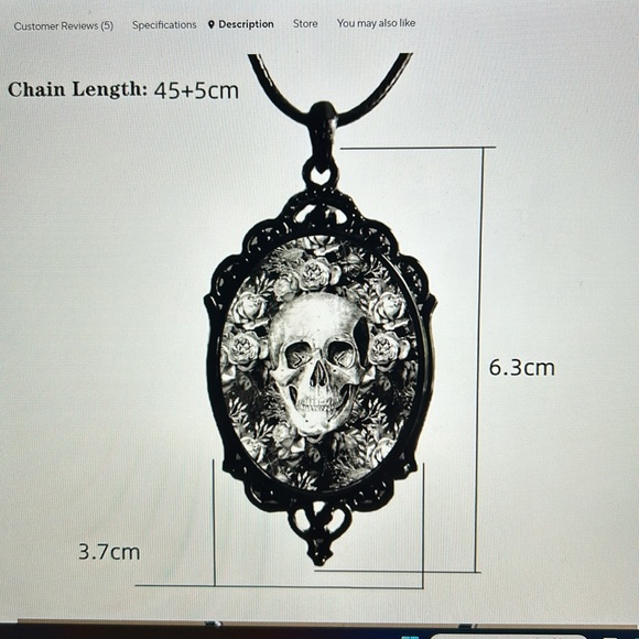 Skull necklace - Picture 6 of 8